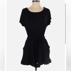 Pink Lily Black Short Sleeve Romper